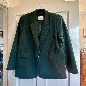 Abercrombie Classic Suiting Blazer in Deep Green